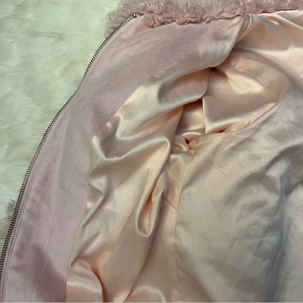 Majorelle faux fur jacket light pink